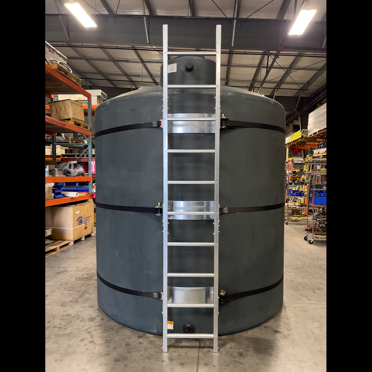 Galvanized Steel Poly Tank Ladders
