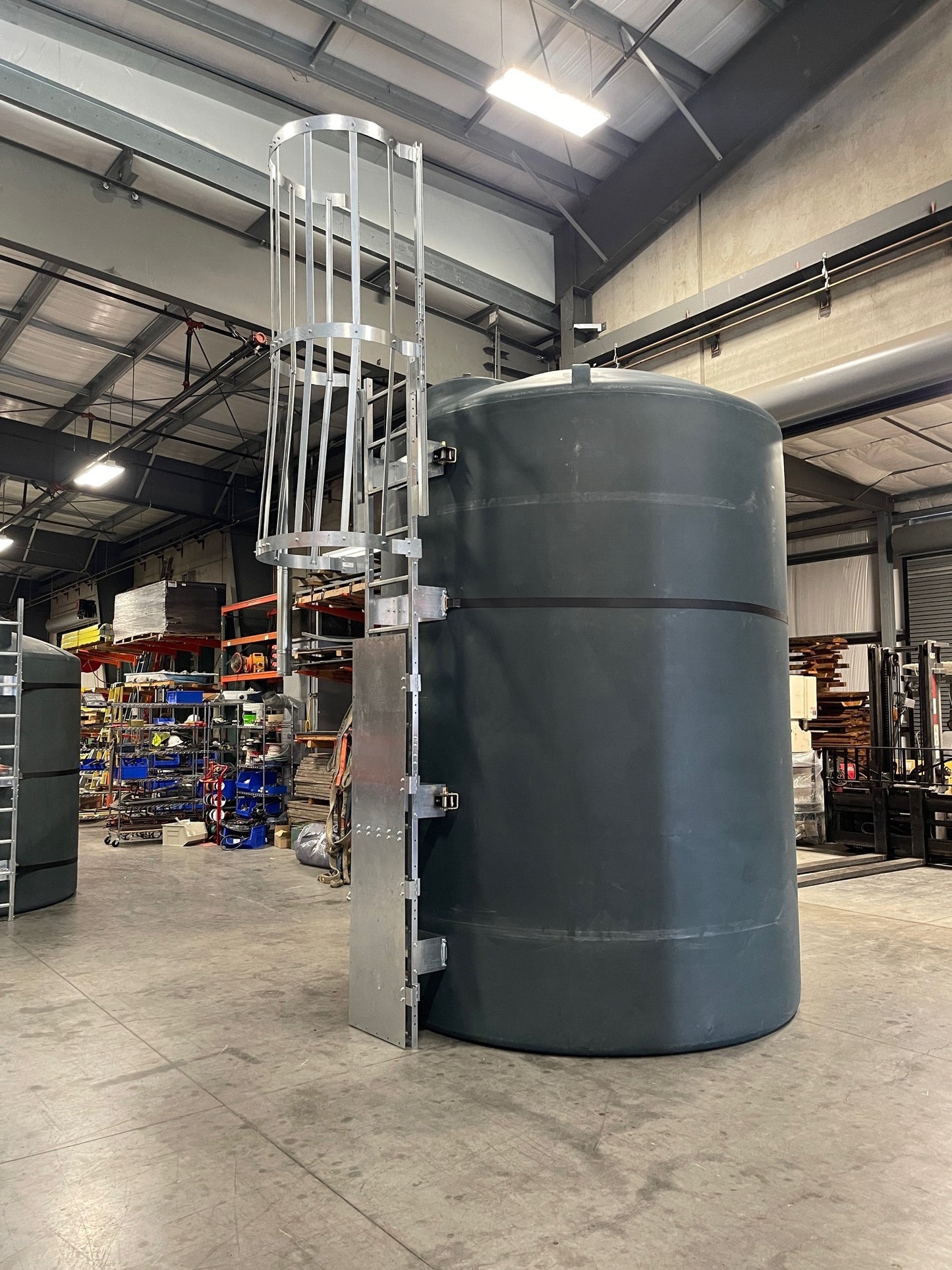 Galvanized Steel Poly Tank Ladders