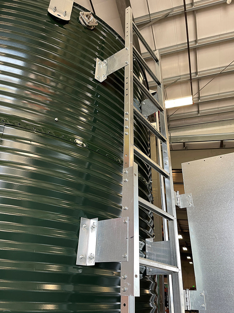 Tank Rack Module Ladder Rhino Poly Tank Galvanized Tank Ladders | Rhino Fittings