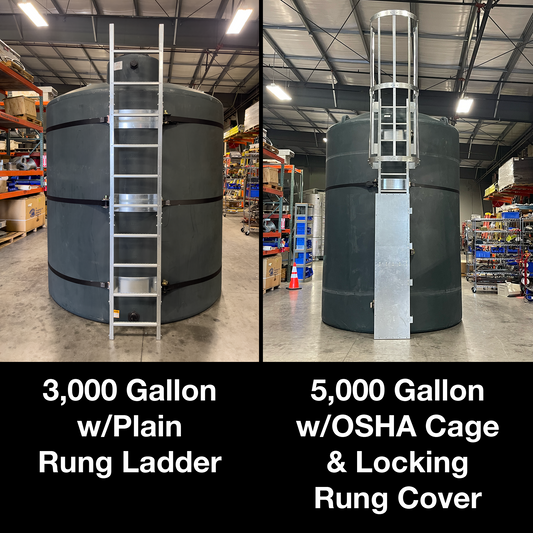 Galvanized Steel Poly Tank Ladders